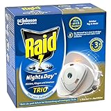 Raid Night & Day Trio Insekten Stecker, Schutz vor fliegenden & kriechenden Insekten, Stecker & 1 Nachfüller, bis zu 300 Stunden - 2