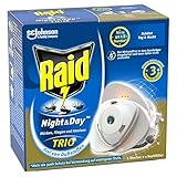 Raid Night & Day Trio Insekten Stecker, Schutz vor fliegenden & kriechenden Insekten, Stecker & 1 Nachfüller, bis zu 300 Stunden - 2