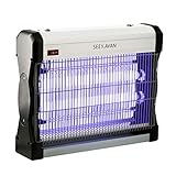 Seekavan Insektenvernichter Mückenlampe elektrische Leistungsstarke Fliegenfalle, UV-Licht 20W (2x10W), 3000V, 80 m² Nutzfläche für Innenräume, Gärten - 4