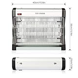 Seekavan Insektenvernichter Mückenlampe elektrische Leistungsstarke Fliegenfalle, UV-Licht 20W (2x10W), 3000V, 80 m² Nutzfläche für Innenräume, Gärten - 5